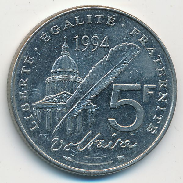 Франция, 5 франков (1994 г.)