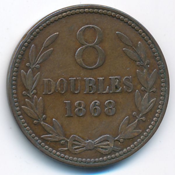 Гернси, 8 дублей (1868 г.)
