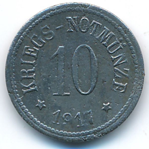 Кам., 10 пфеннигов (1917 г.)