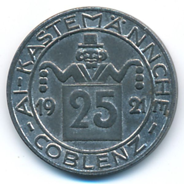 Кобленц., 25 пфеннигов (1921 г.)