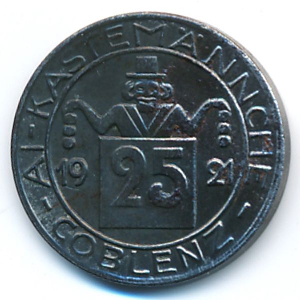 Кобленц., 25 пфеннигов (1921 г.)