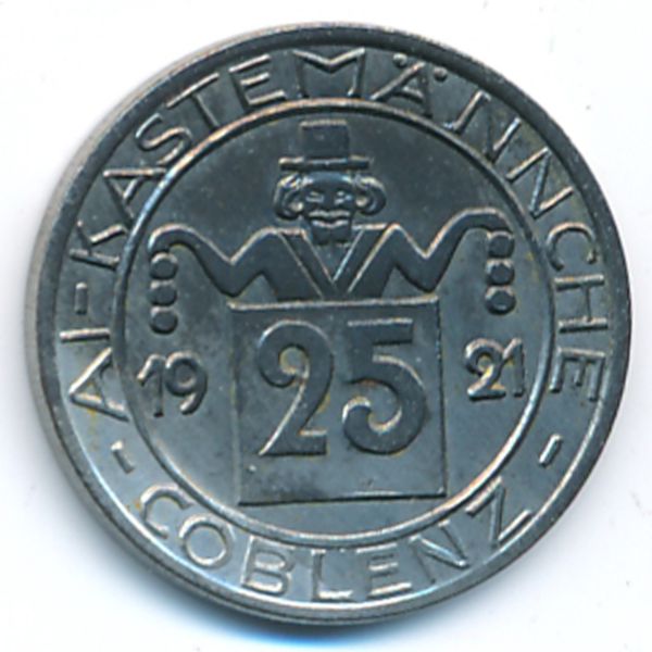 Кобленц., 25 пфеннигов (1921 г.)
