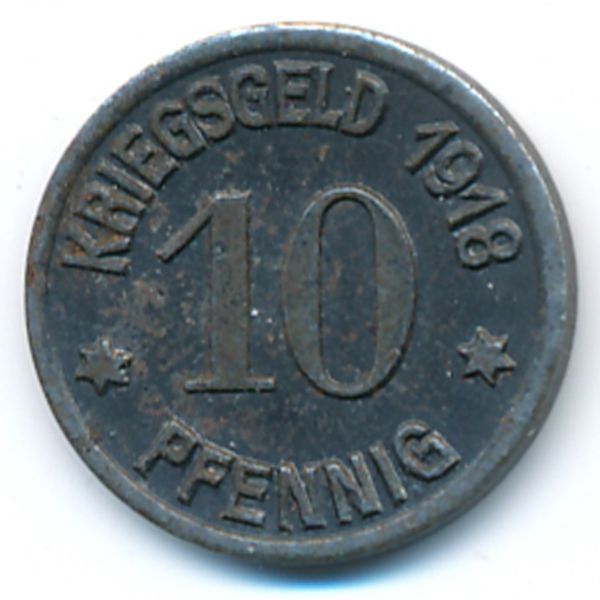 Кобленц., 10 пфеннигов (1918 г.)