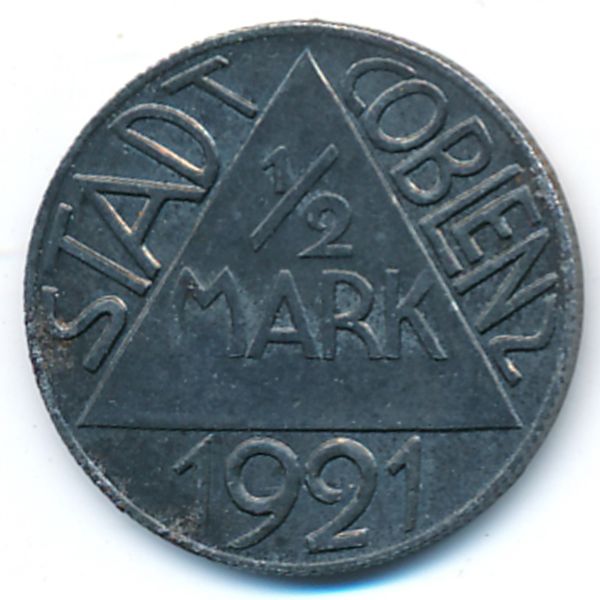 Кобленц., 1/2 марки (1921 г.)