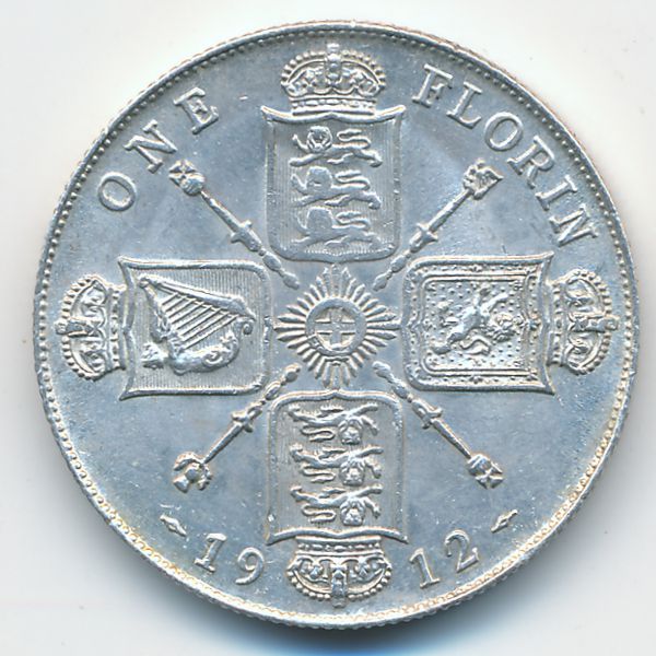 Великобритания, 1 флорин (1912 г.)