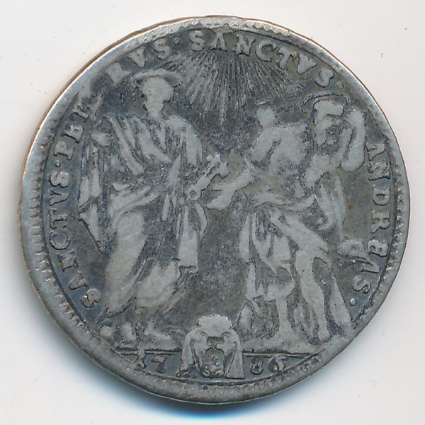 Ватикан, 1 тестон (1786 г.)