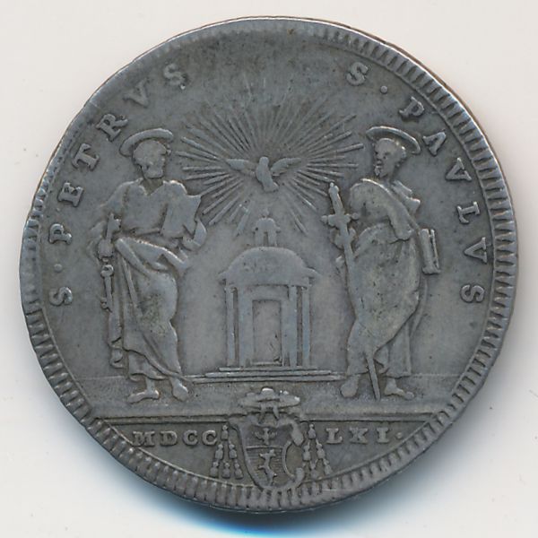 Ватикан, 1 тестон (1761 г.)