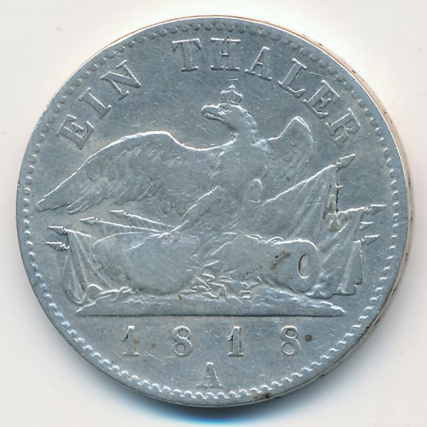 Пруссия, 1 талер (1818 г.)