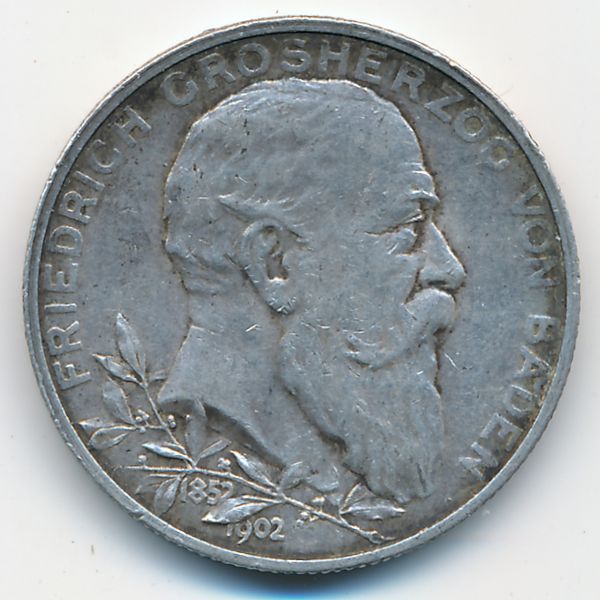 Баден, 2 марки (1902 г.)
