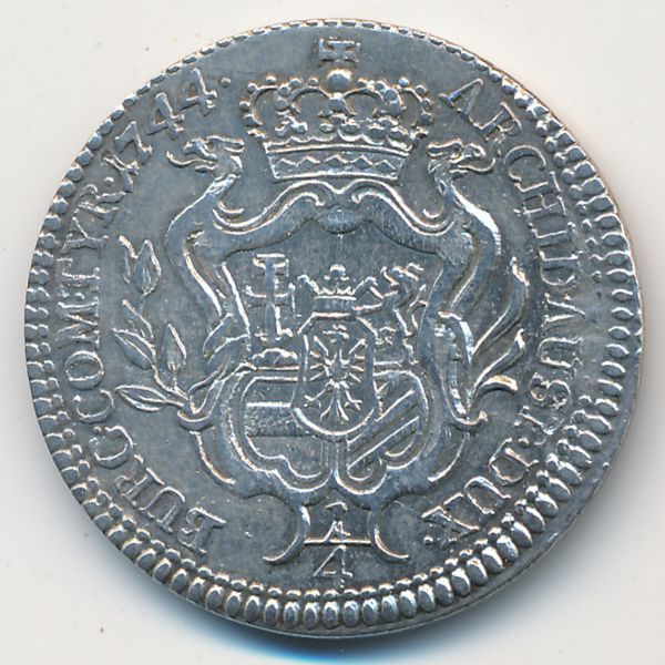 Австрия, 1/4 талера (1744 г.)