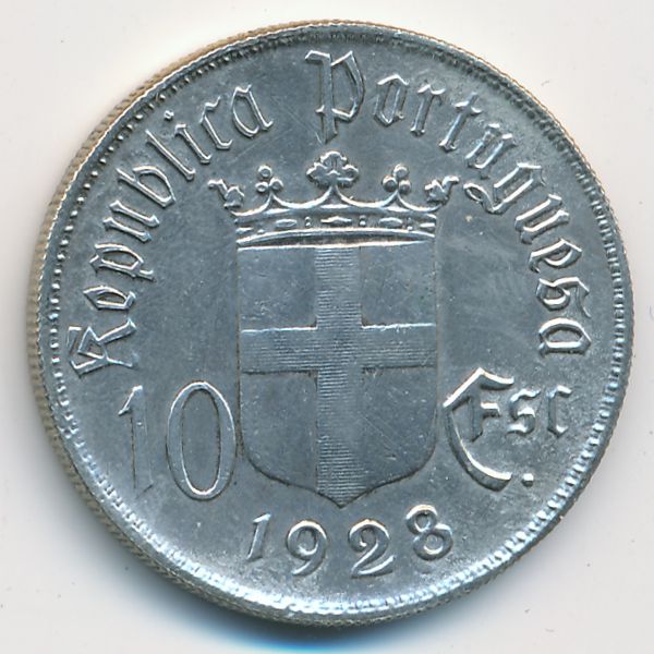 Португалия, 10 эскудо (1928 г.)