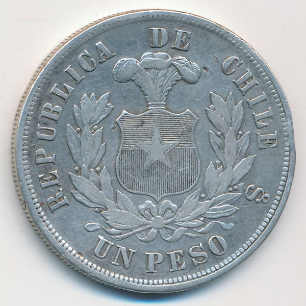 Чили, 1 песо (1883 г.)