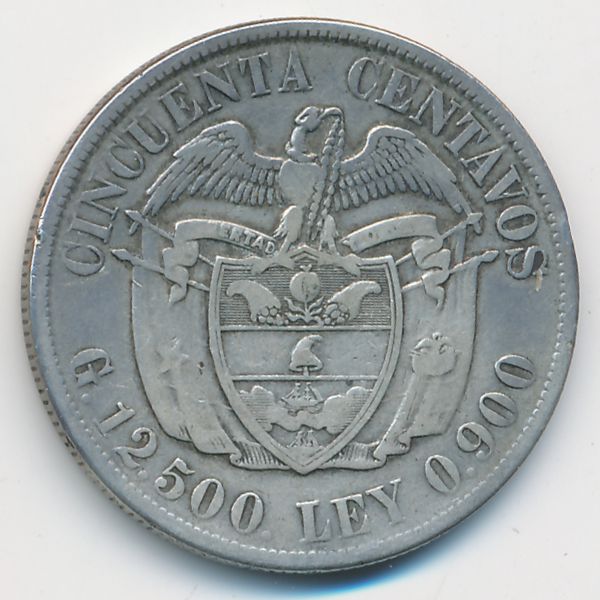 Колумбия, 50 сентаво (1921 г.)