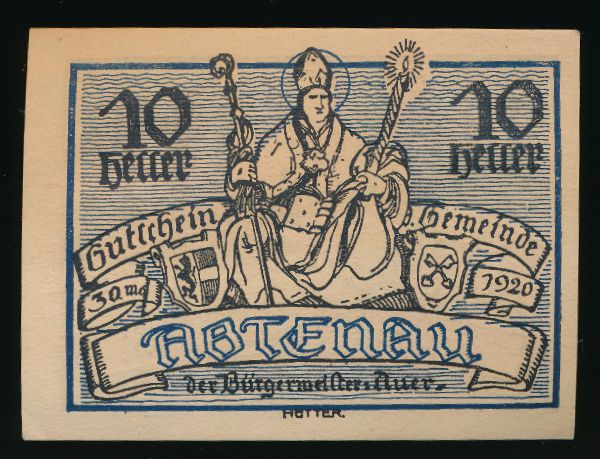 Нотгельды Австрии, 10 геллеров (1920 г.)
