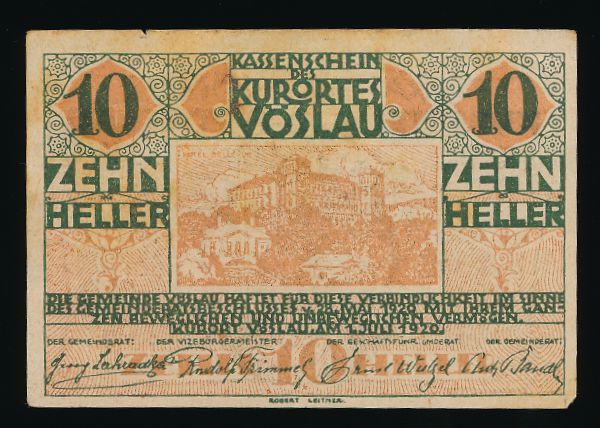 Нотгельды Австрии, 10 геллеров (1920 г.)