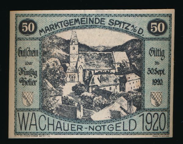 Нотгельды Австрии, 50 геллеров (1920 г.)