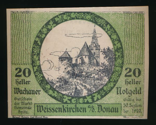 Нотгельды Австрии, 20 геллеров (1920 г.)