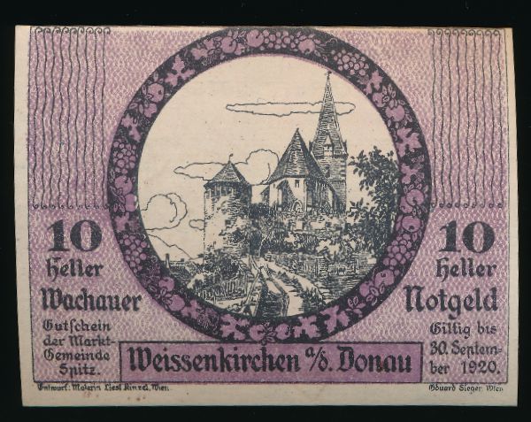 Нотгельды Австрии, 10 геллеров (1920 г.)