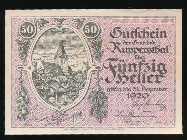 Нотгельды Австрии, 50 геллеров (1920 г.)