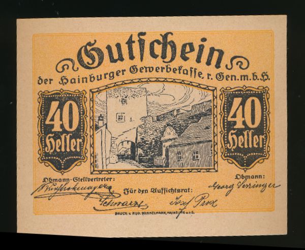Нотгельды Австрии, 40 геллеров (1920 г.)