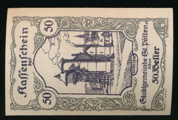 Нотгельды Австрии, 50 геллеров (1920 г.)