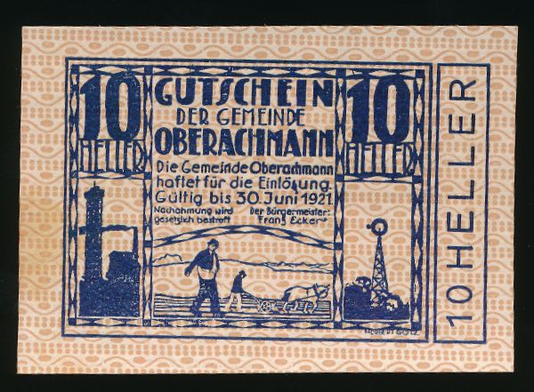 Нотгельды Австрии, 10 геллеров (1920 г.)