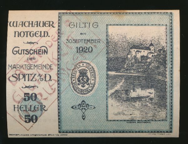 Нотгельды Австрии, 50 геллеров (1920 г.)