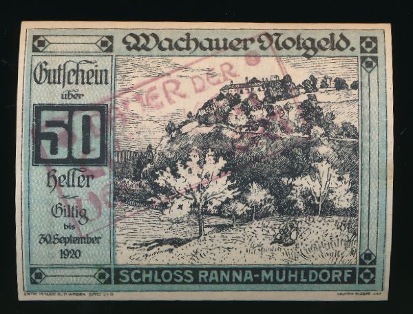 Нотгельды Австрии, 50 геллеров (1920 г.)