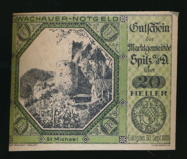 Нотгельды Австрии, 20 геллеров (1920 г.)