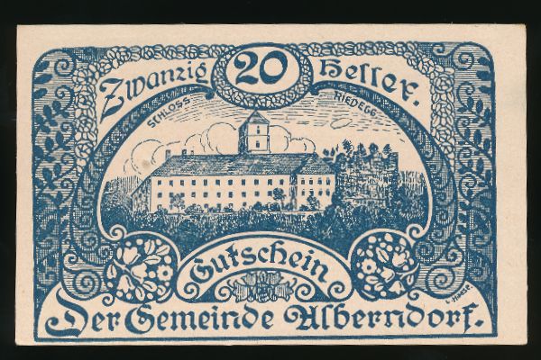 Нотгельды Австрии, 20 геллеров (1920 г.)