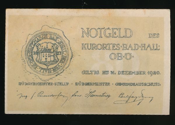 Нотгельды Австрии, 80 геллеров (1920 г.)