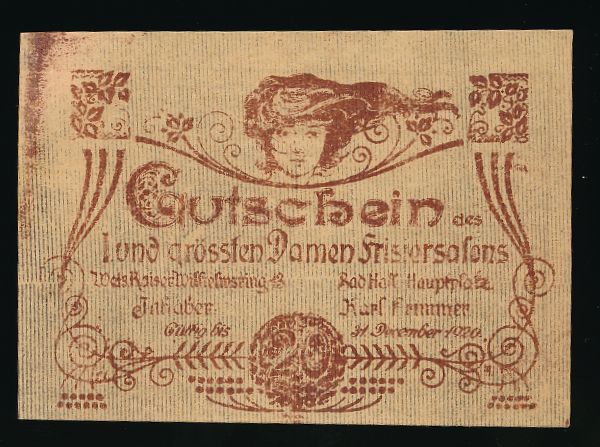 Нотгельды Австрии, 20 геллеров (1920 г.)