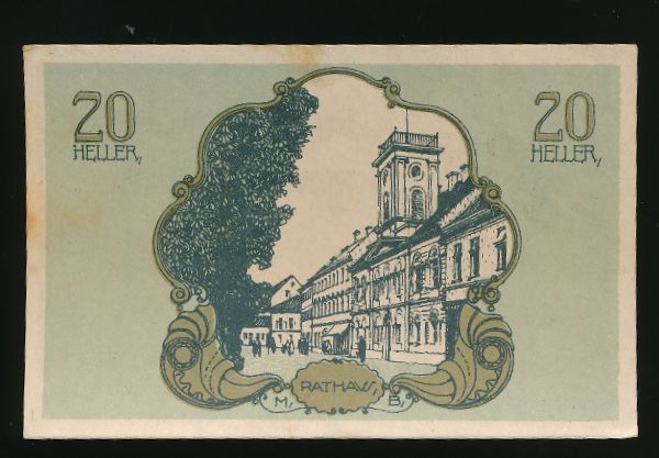 Нотгельды Австрии, 20 геллеров (1920 г.)