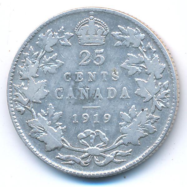 Канада, 25 центов (1919 г.)