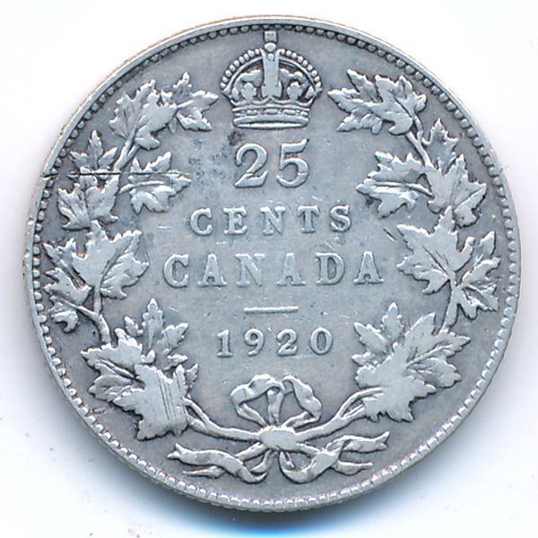 Канада, 25 центов (1920 г.)