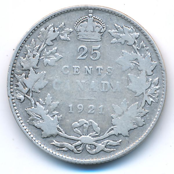 Канада, 25 центов (1921 г.)