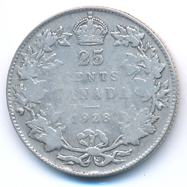Канада, 25 центов (1928 г.)