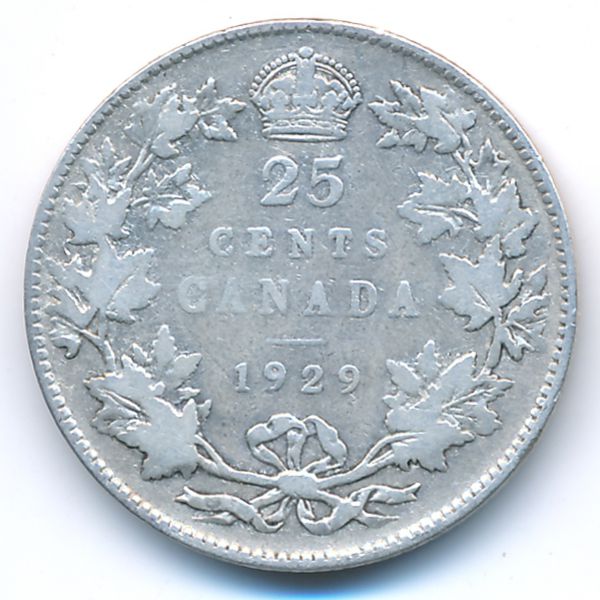 Канада, 25 центов (1929 г.)