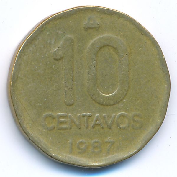 Аргентина, 10 сентаво (1987 г.)