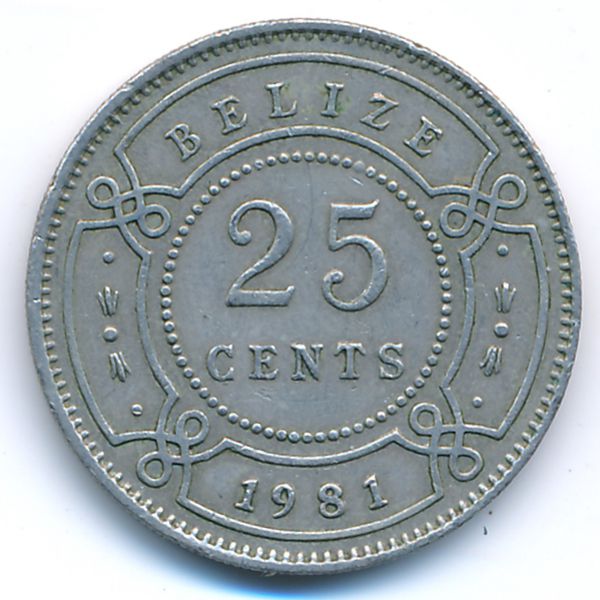 Белиз, 25 центов (1981 г.)