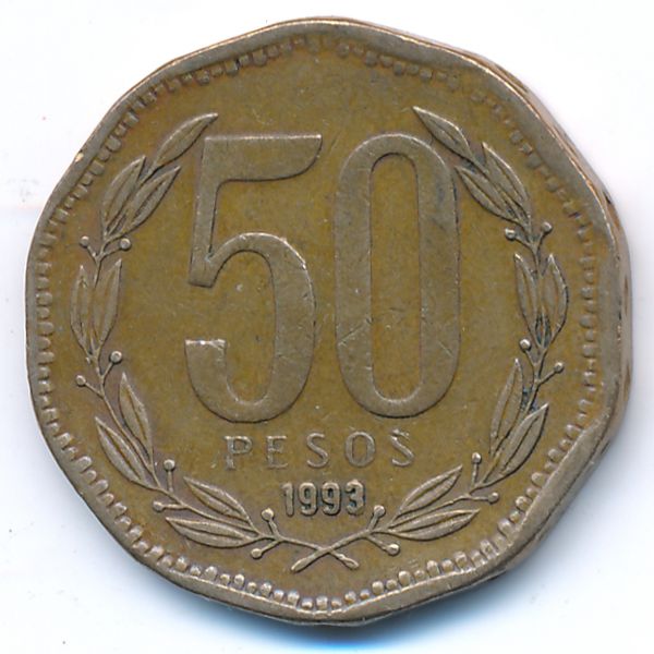 Чили, 50 песо (1993 г.)