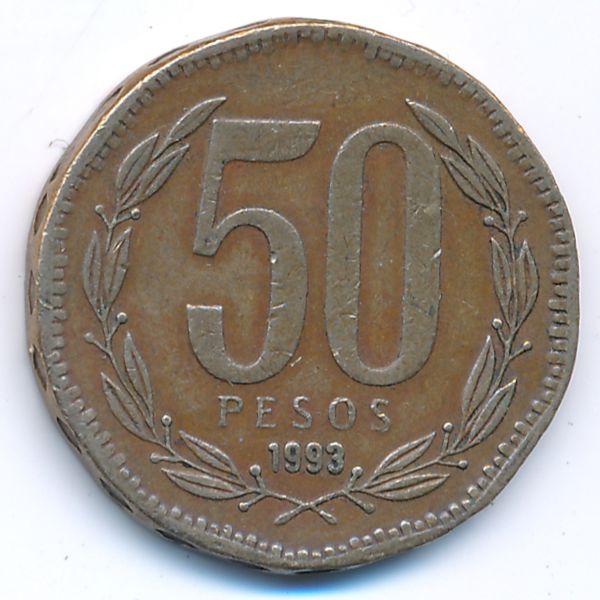 Чили, 50 песо (1993 г.)