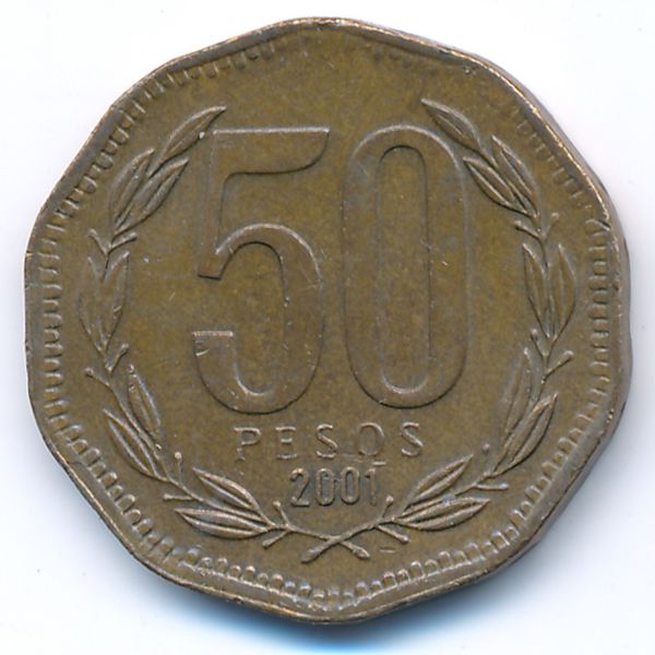 Чили, 50 песо (2001 г.)