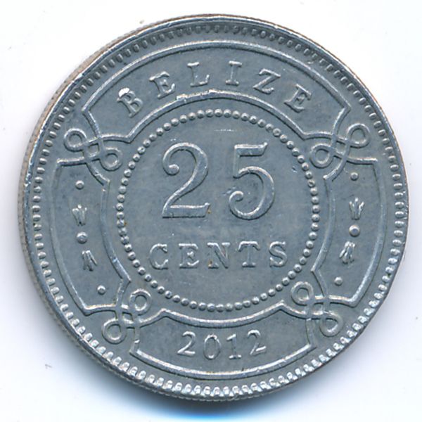 Белиз, 25 центов (2012 г.)