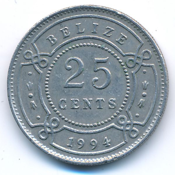 Белиз, 25 центов (1994 г.)