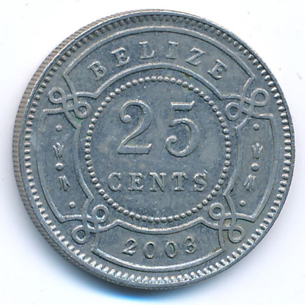 Белиз, 25 центов (2003 г.)