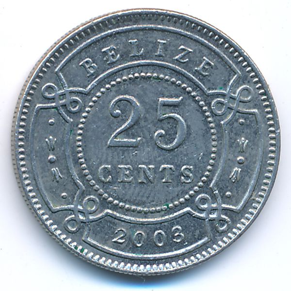 Белиз, 25 центов (2003 г.)