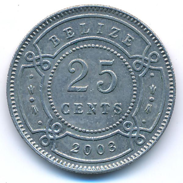 Белиз, 25 центов (2003 г.)