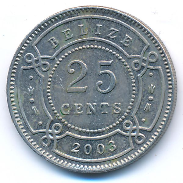 Белиз, 25 центов (2003 г.)