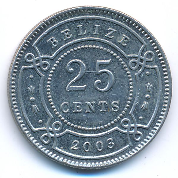 Белиз, 25 центов (2003 г.)
